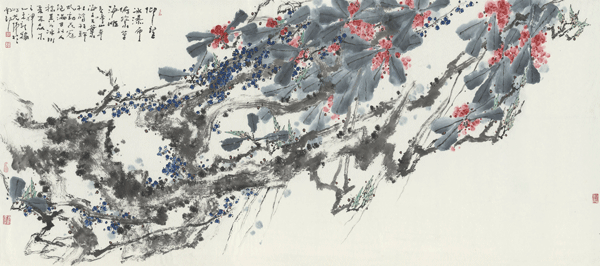 仰望冰瀑布122×264cm-2015.gif